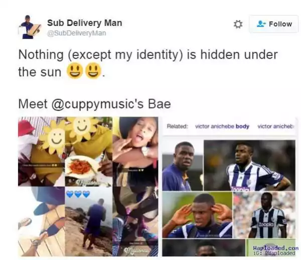 Sub delivery man reveals the identity of Dj Cuppy